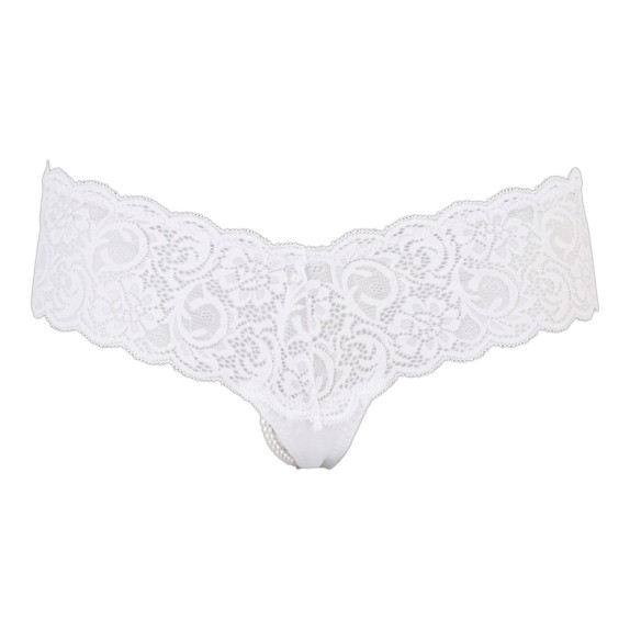 PERIZOMA SEXY PER DONNA IN PIZZO CON PERLE CENTRALI