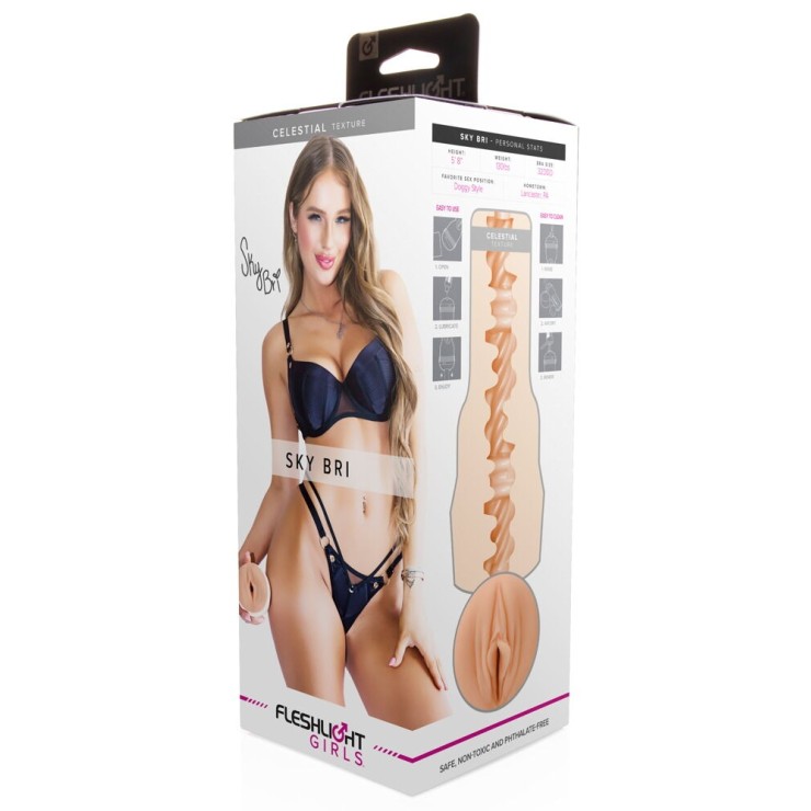 SKY BRI FLESHLIGHT MASTURBATORE A VAGINA SEX TOY PER UOMO