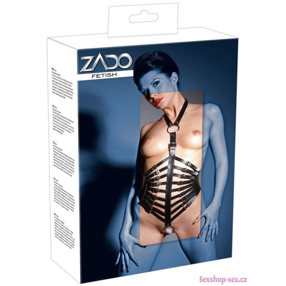 BODY SEXY IN PELLE PER DONNA CON CINGHIE REGOLABILI