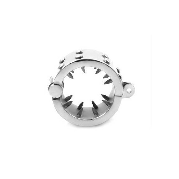 ANELLO CON PUNTE PER PENE SEX TOY IN ACCIAIO MALE CHASTITY