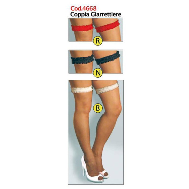 COPPIA GIARRETTIERE SEXY CON ARRICCIATURE