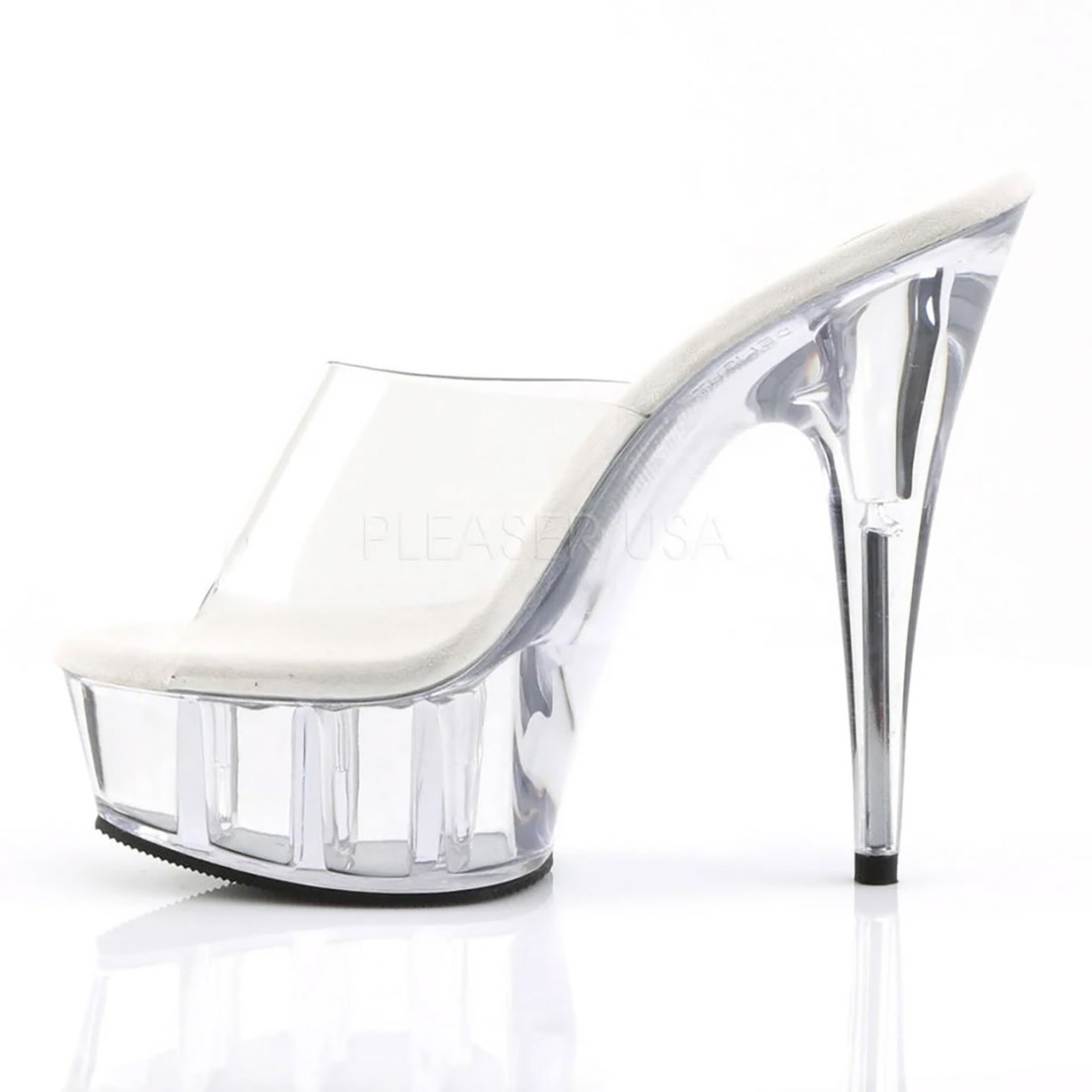 SANDALO SEXY TRASPARENTE TACCO 15 CM DEL601/C/M
