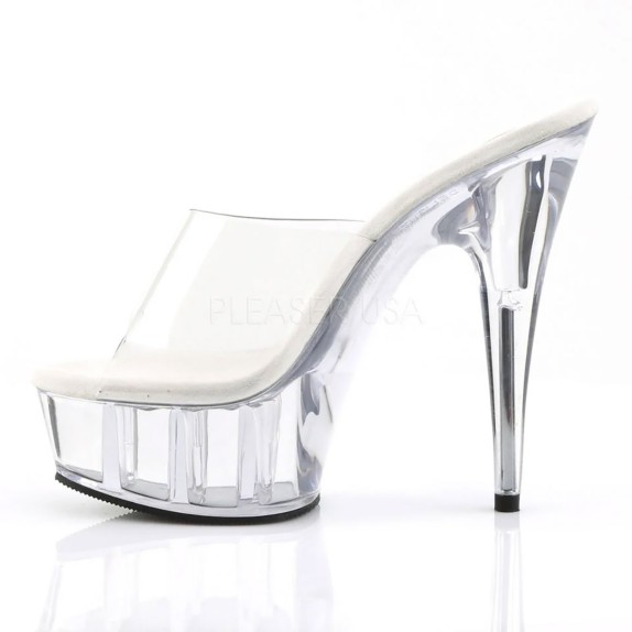 SANDALO SEXY TRASPARENTE TACCO 15 CM DEL601/C/M