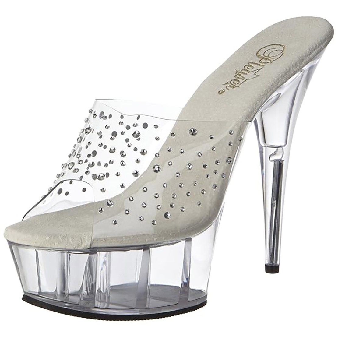 SANDALO SEXY POLE LAP DANCE CON STRASS TACCO 15 CM