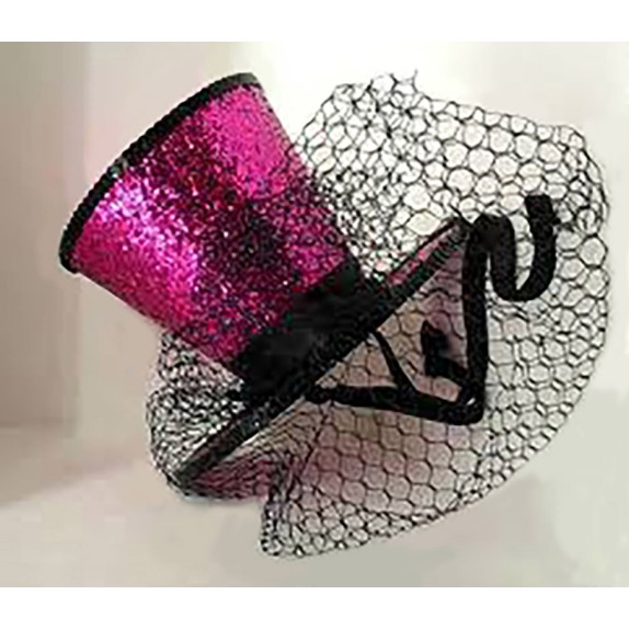 CAPPELLO GLITTER CON VELO