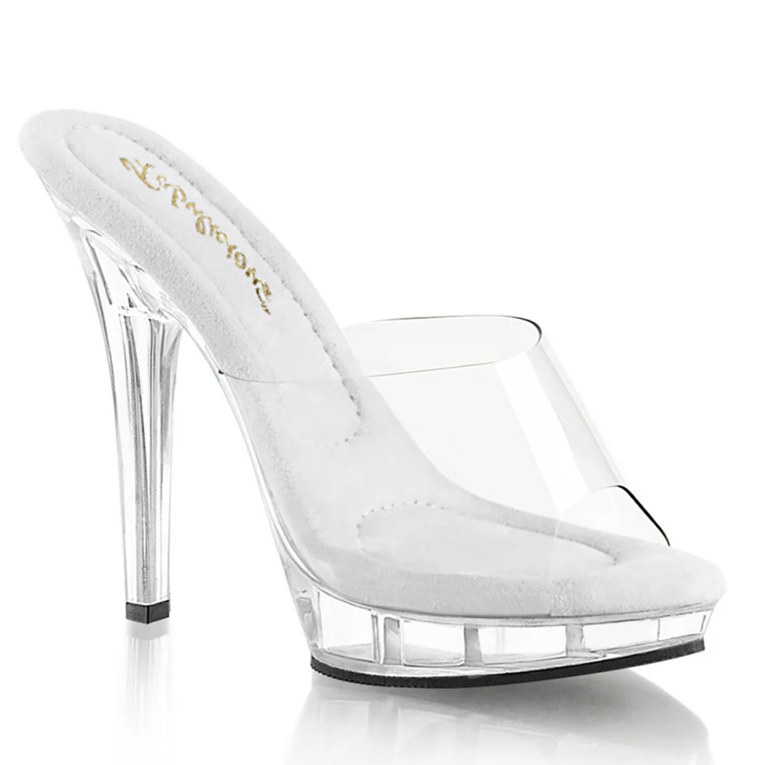 SANDALO SEXY TRASPARENTE SCARPA TACCO 13/14 CM