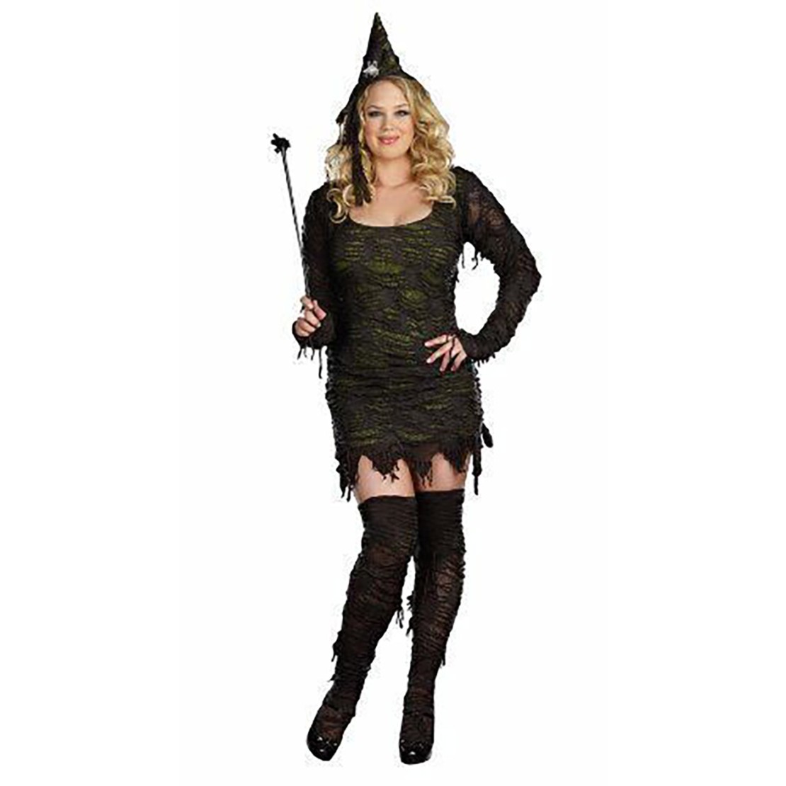 Costume Da Strega Rosso E Oro Con Stelle Per Donna - Taglia S Con Cappello E Cintura