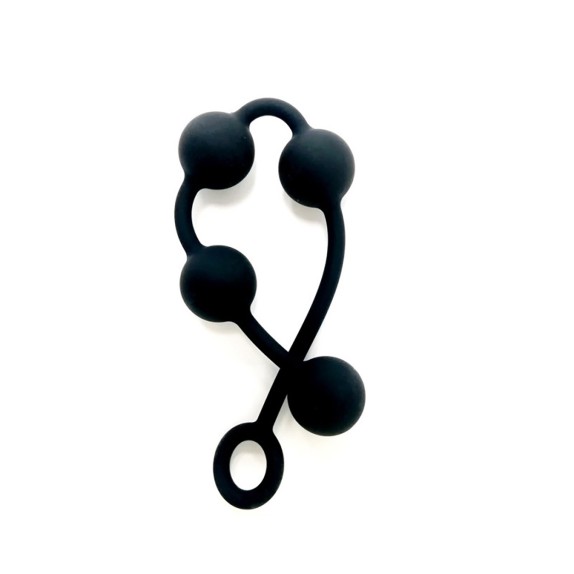 FILA DI PALLINE ANALI O VAGINALI DA 30 MM IN SILICONE LIQUIDO PEARLS SMALL