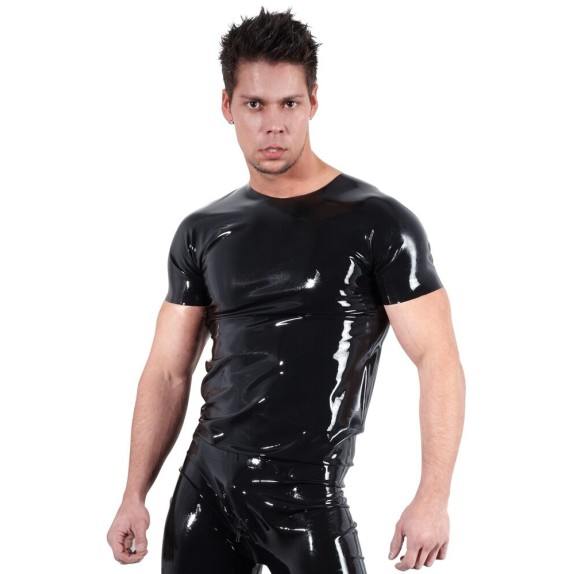 LATEX SHIRT MAGLIETTA UOMO MANICHE CORTE