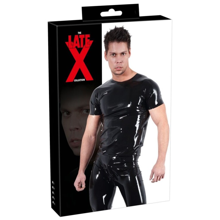 LATEX SHIRT MAGLIETTA UOMO MANICHE CORTE