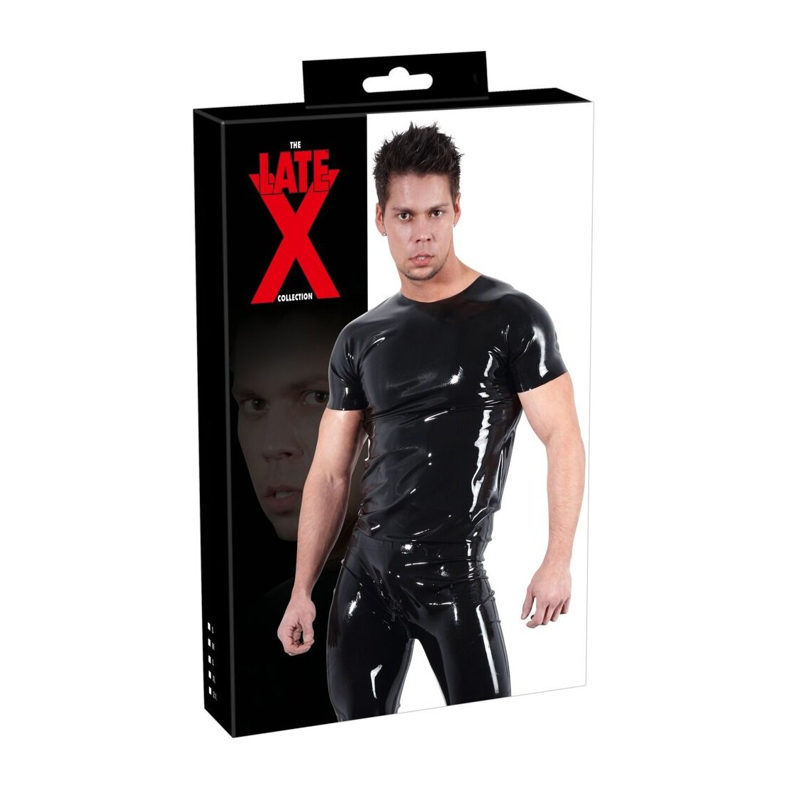 LATEX SHIRT MAGLIETTA UOMO MANICHE CORTE