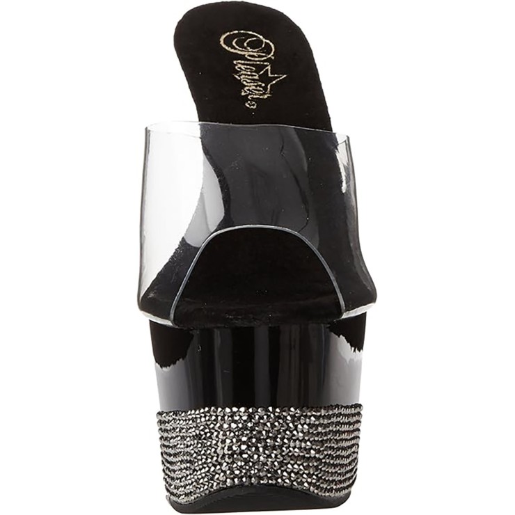 SANDALO STRASS ALTO 17-18 CM NERO 2