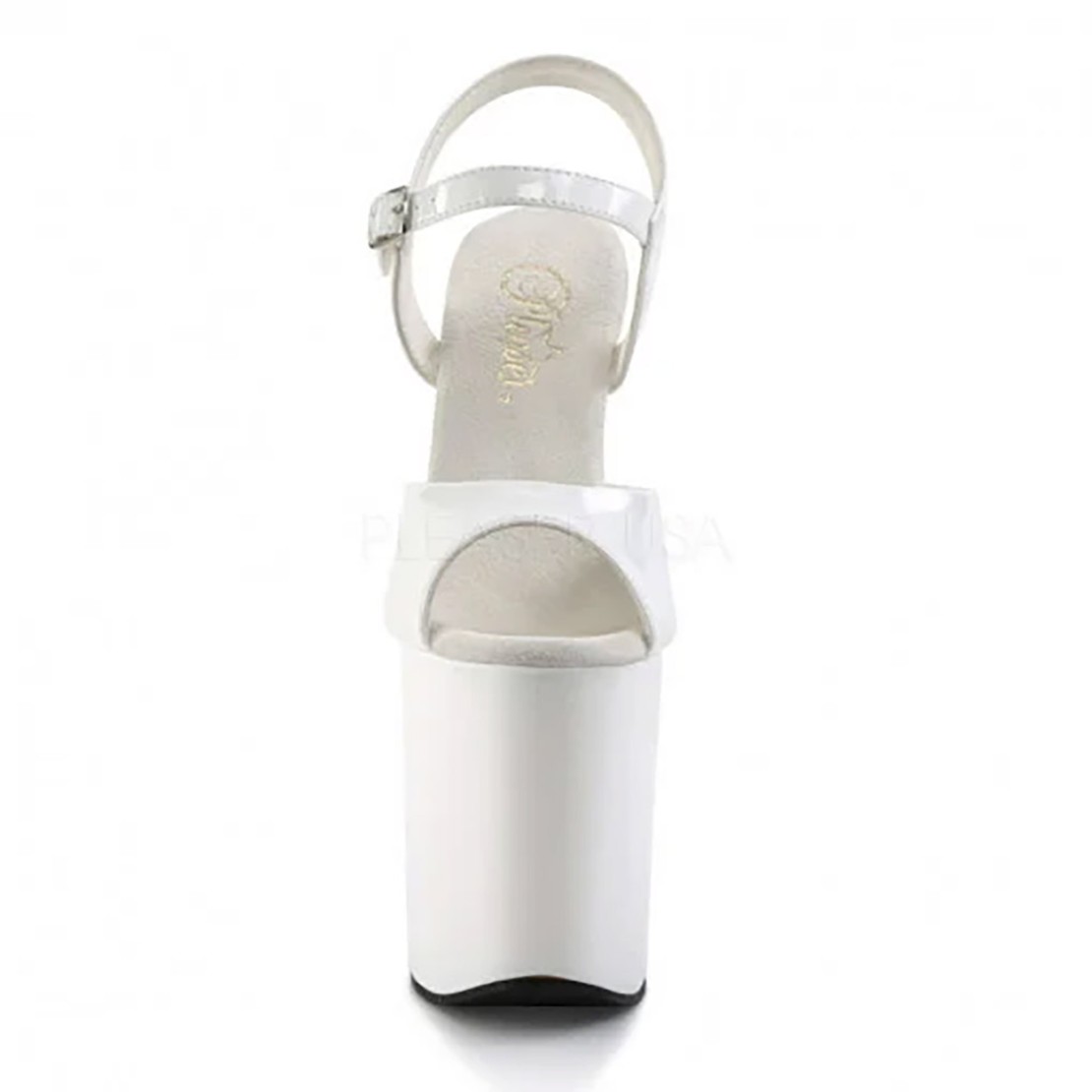 SANDALO SEXY TACCO 20 CM CON CINTURINO BIANCO