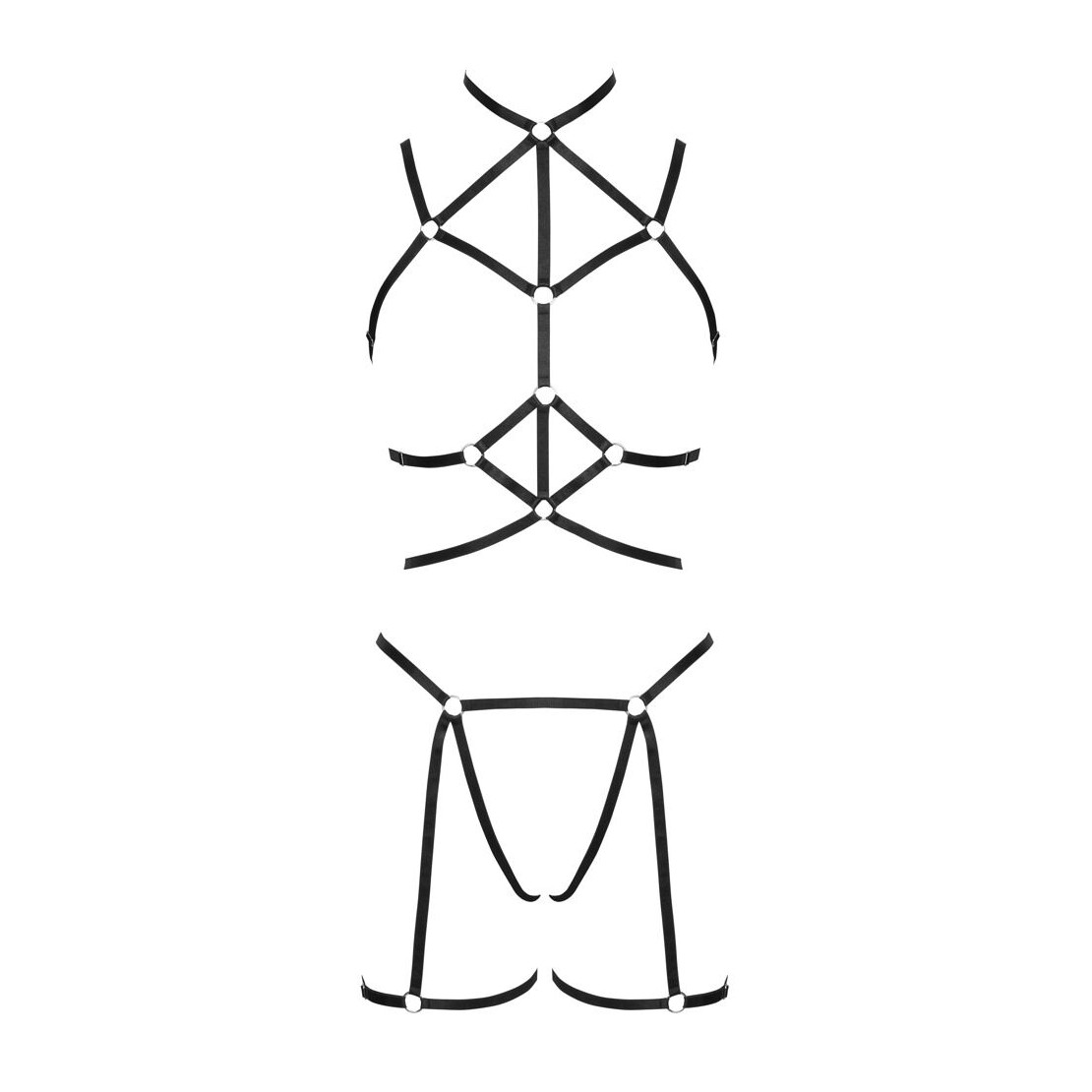 HARNESS 3 PEZZI SEXY DA DONNA REGOLABILE...