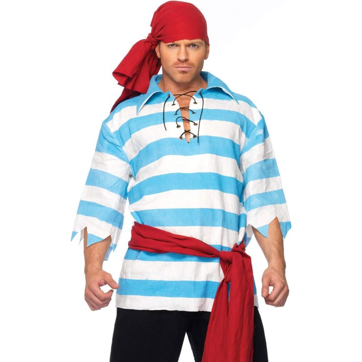 COSTUME TRAVESTIMENTO SEXY PER UOMO DA PIRATA 4 PEZZI 2