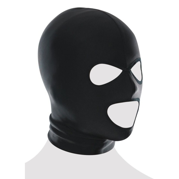 MASCHERA CAPPUCCIO SEXY  FETISH FANTASY CON 3 FORI 2