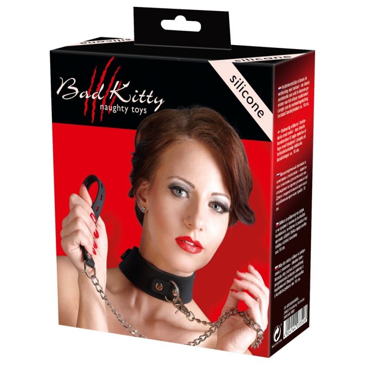 COLLARE SEXY CON GUINZAGLIO UNISEX REGOLABILE IN SILICONE
