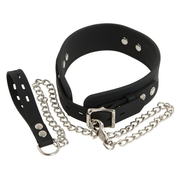 COLLARE SEXY CON GUINZAGLIO UNISEX REGOLABILE IN SILICONE