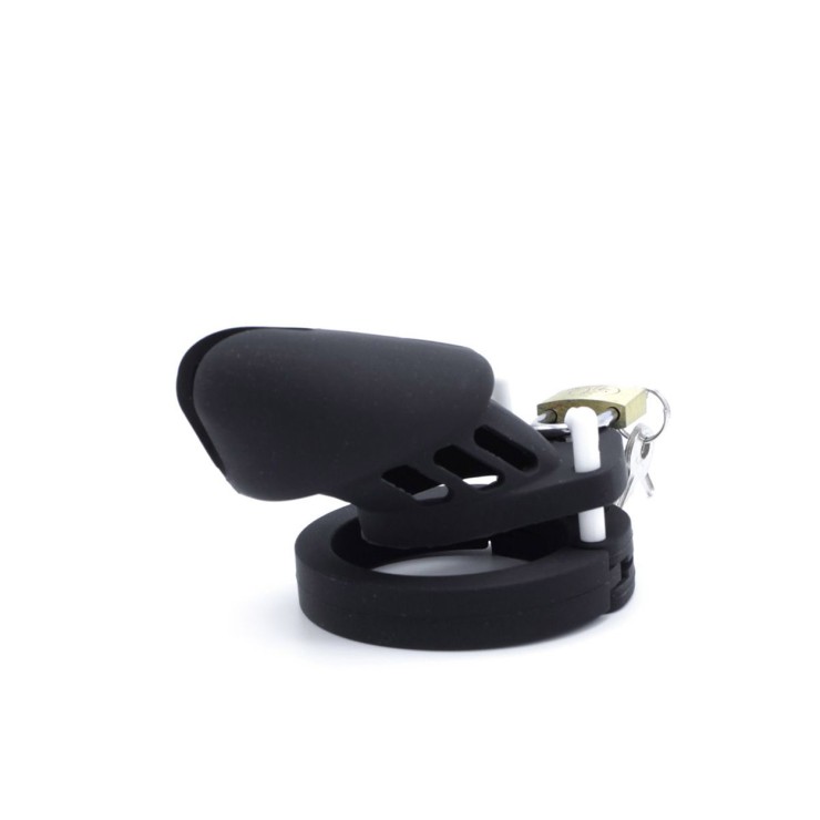 CINTURA DI CASTITA' PER UOMO SEX TOY IN SILICONE NERO...