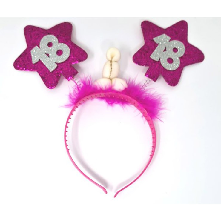 CERCHIETTO SCHERZOSO PER COMPLEANNO CON PENE E GLITTER