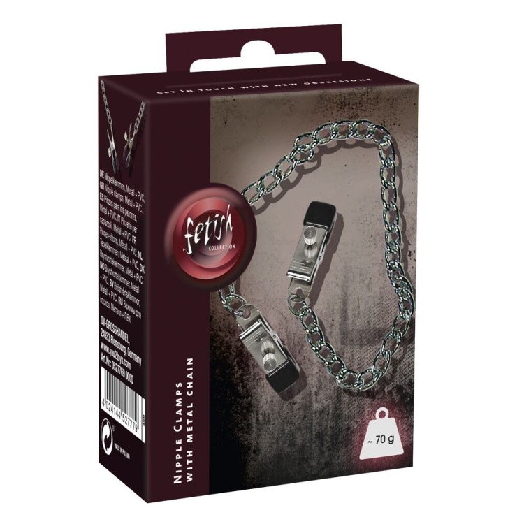 PINZE  PER CAPEZZOLI REGOLABLE X BREAST CHAIN WITH CLAMPS