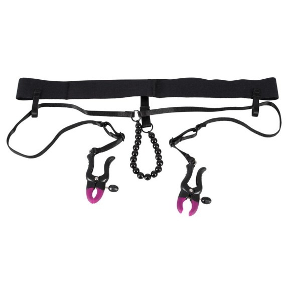 SEXY MUTANDINA APERTA CON PINZE PER LABBRA VAGINALI