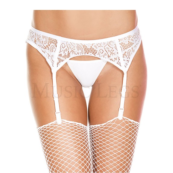 REGGICALZE SEXY PER DONNA IN PIZZO FLOREALE MUSIC LEGS