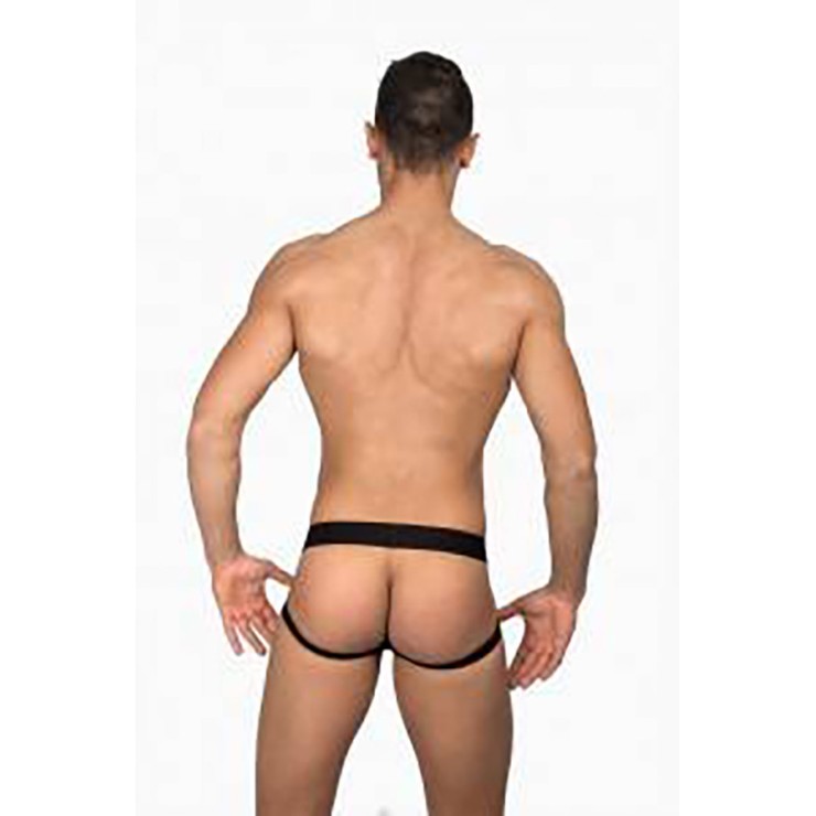 SOSPENSORIO SEXY INTIMO UOMO EROS VENEZIANI NERO IN SPANDEX  2