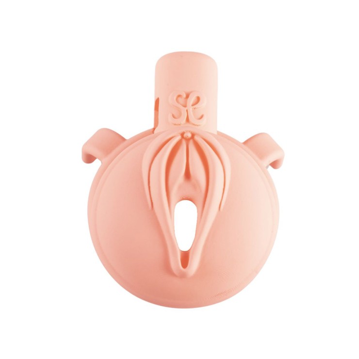 CINTURA DI CASTITA' PER UOMO CORTA A FORMA DI VAGINA
