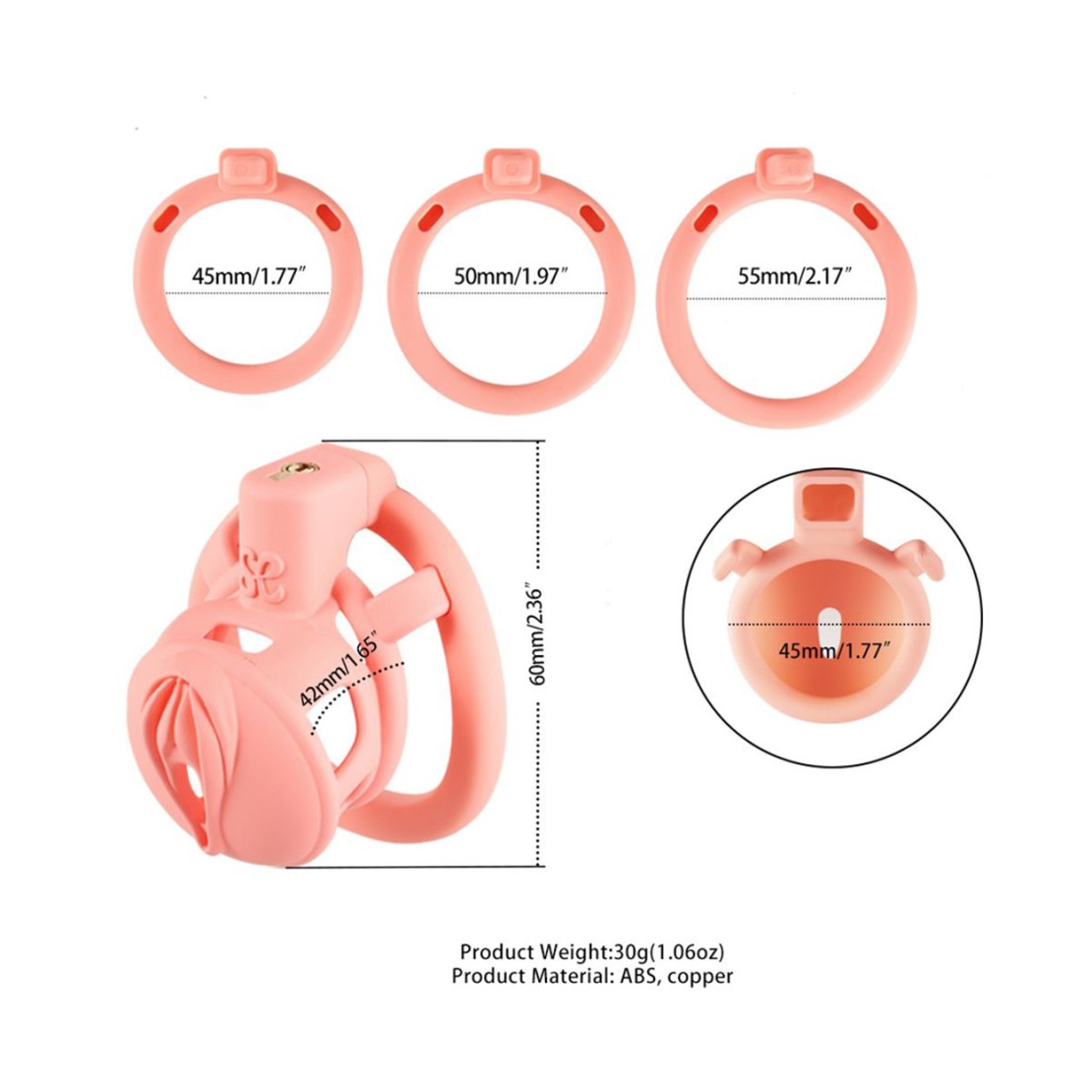 CINTURA DI CASTITÀ A FORMA DI VAGINA PER UOMO...