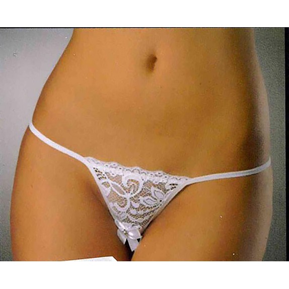 PERIZOMA SEXY APERTO IN PIZZO CON GIOIELLO
