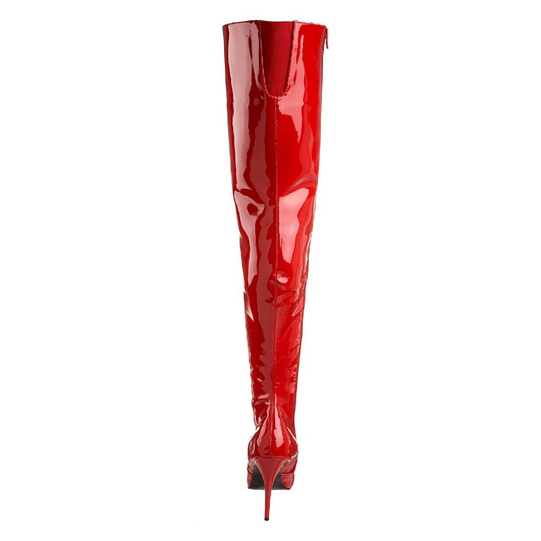 STIVALI SEXY PER DONNA IN VERNICE ROSSA SOPRA...