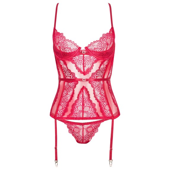 SEXY GUEPIERE PER DONNA RAVENNA IN PIZZO E TOULLE CON CINTURINO