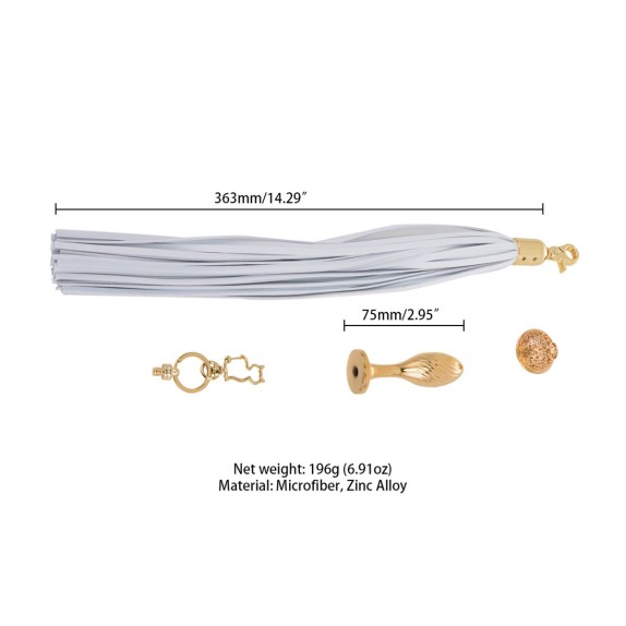 KIT PLUG ANALE CON FRUSTA E CAMPANELLINO SGANCIABILE SEX TOY 2 IN 1