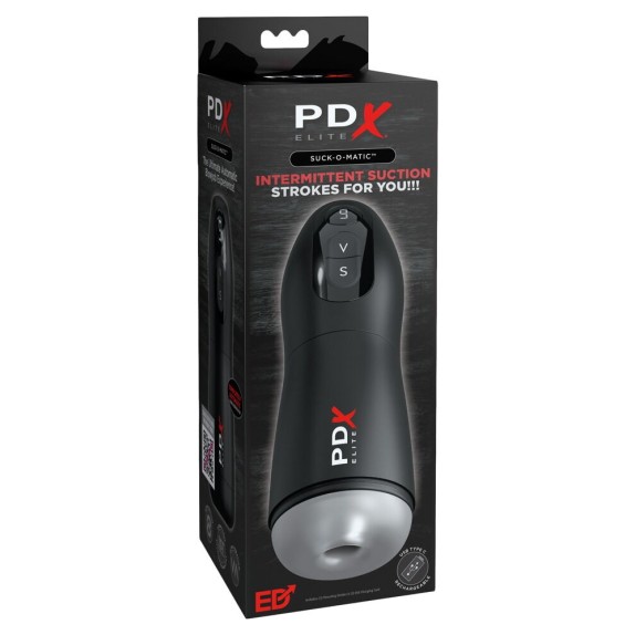 MASTURBATORE SUCK-O-MATIC PER UOMO CON SUZIONE E VIBRAZIONE USB PDX ELITE