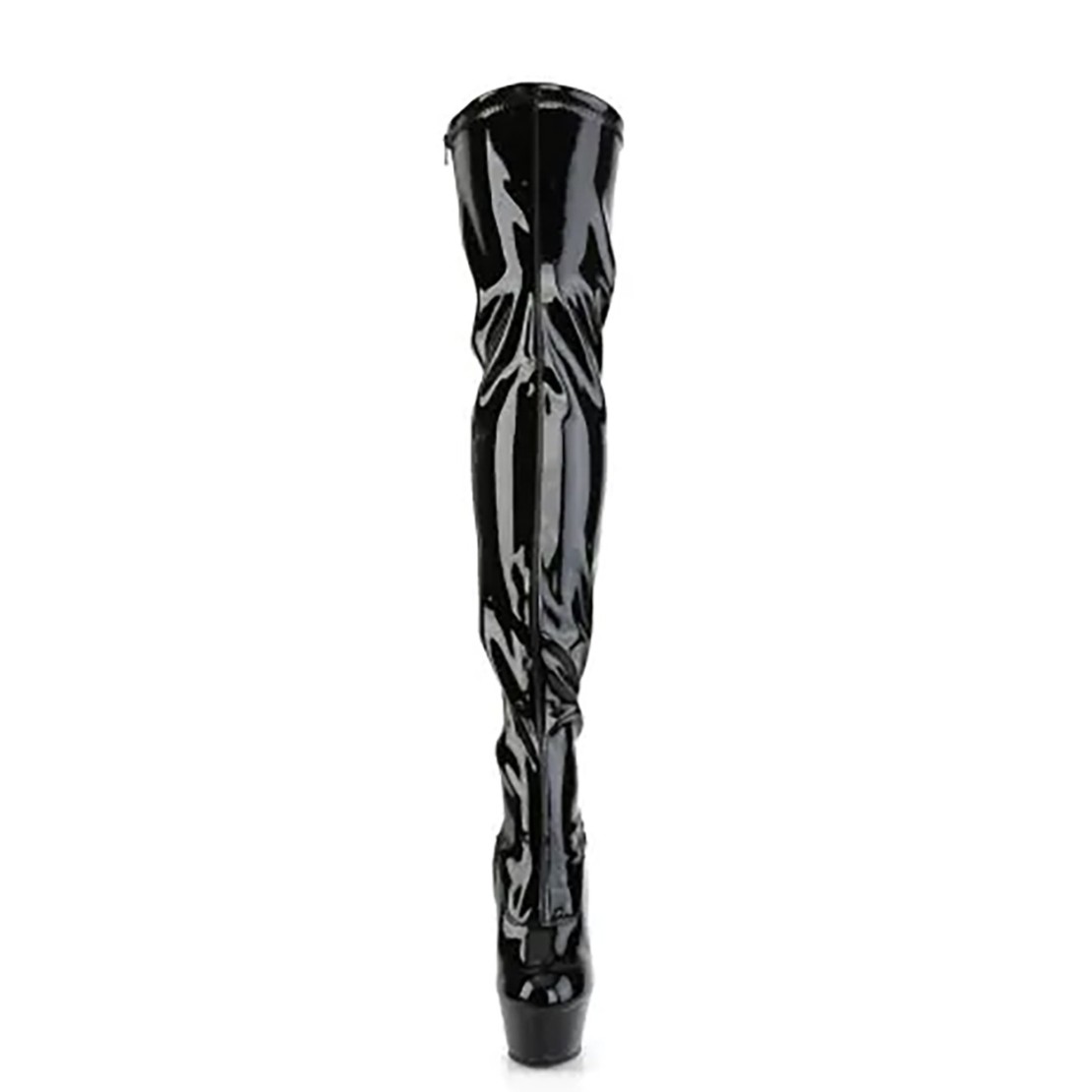 STIVALE ALTO ADERENTE SEXY LUCIDO TACCO 15 CM A...