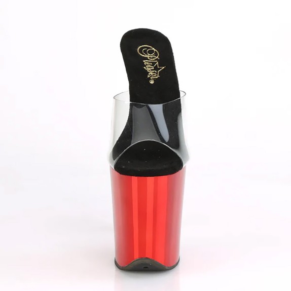 SANDALO SCARPA SEXY PER POLE LAP DANCE PLEASER TACCO 20 ROSSO