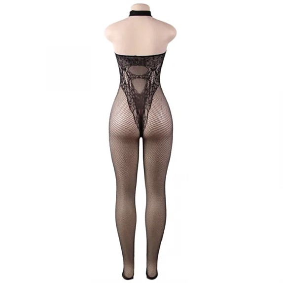 TUTA CATSUIT A RETE CON RICAMI SEXY PER DONNA H3251
