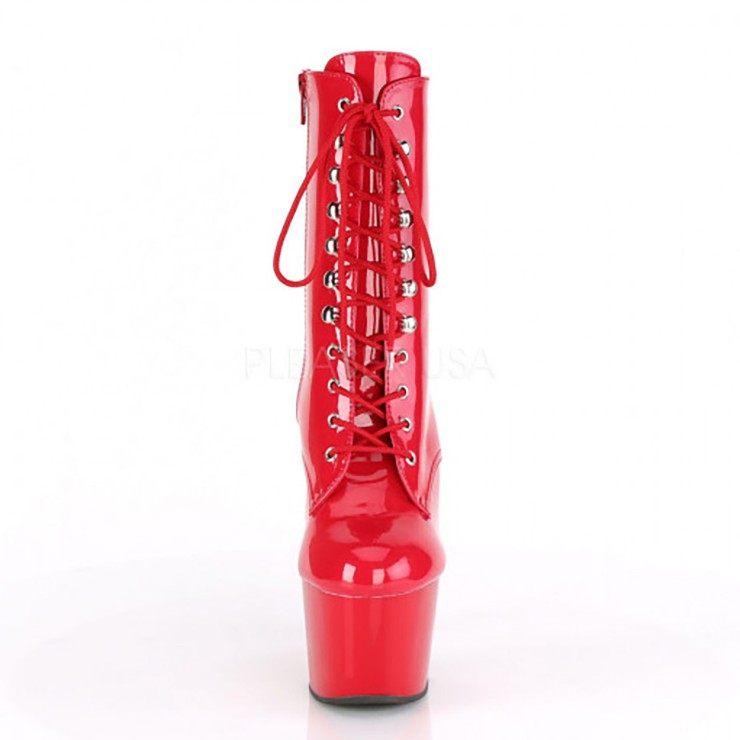 STIVALETTI SEXY PER DONNA IN VERNICE ROSSA TACCO CM. 18... 2