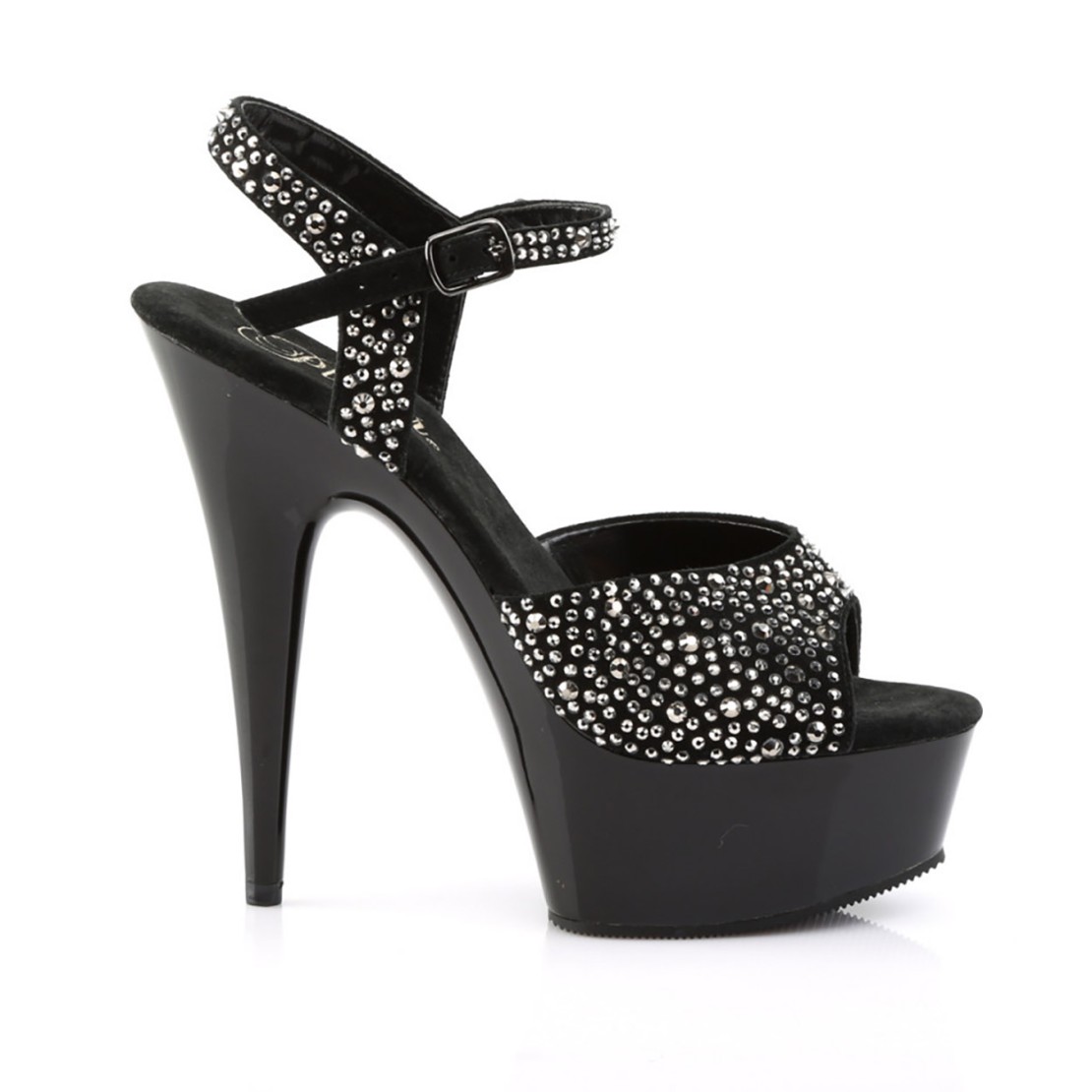 SANDALO SEXY PER DONNA TACCO 15 cm CON STRASS E...