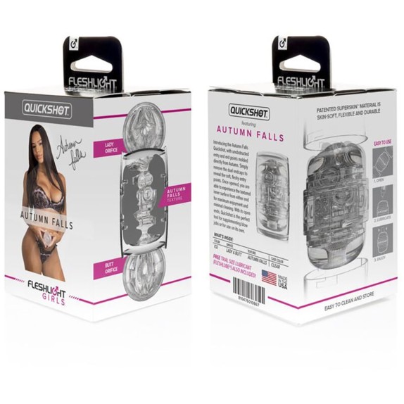 AUTUMN FALLS MASTURBATORE PER UOMO DOPPIO VAGINA ANO FLESHLIGHT QUICKSHOT