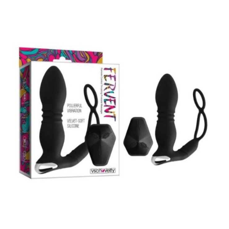 STIMOLATORE PROSTATICO CON MOVIMENTO E VIBRAZIONE+ANELLO...