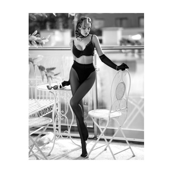 COLLANT SEXY PER DONNA APERTI CON RICAMI ELEGANTI E RIGA POSTERIORE