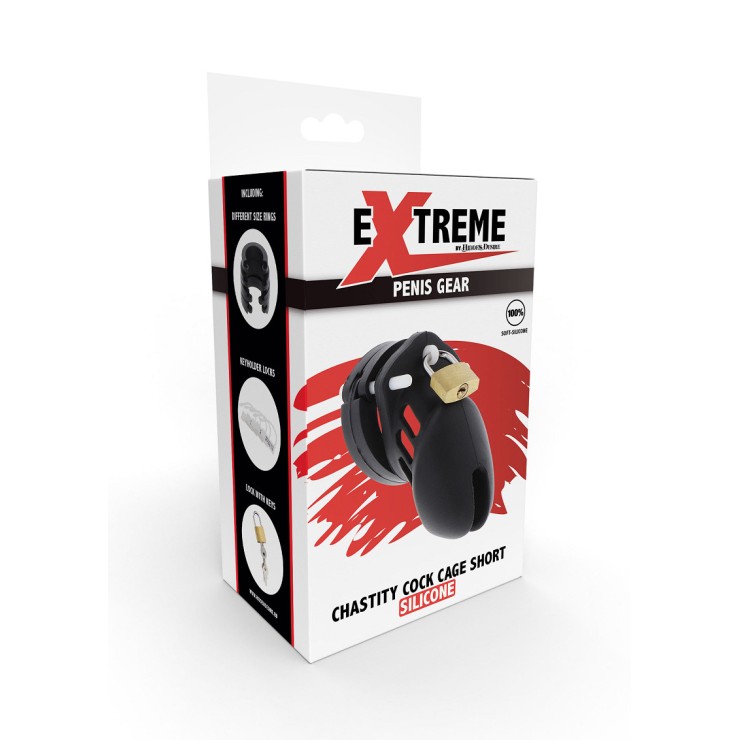 CINTURA DI CASTITA' PER UOMO SEX TOY IN SILICONE NERO... 2