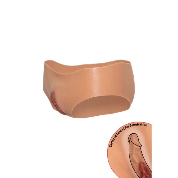 MUTANDA A FORMA DI VAGINA REALISTICA CON FORO PENETRAZIONE E MINZIONE