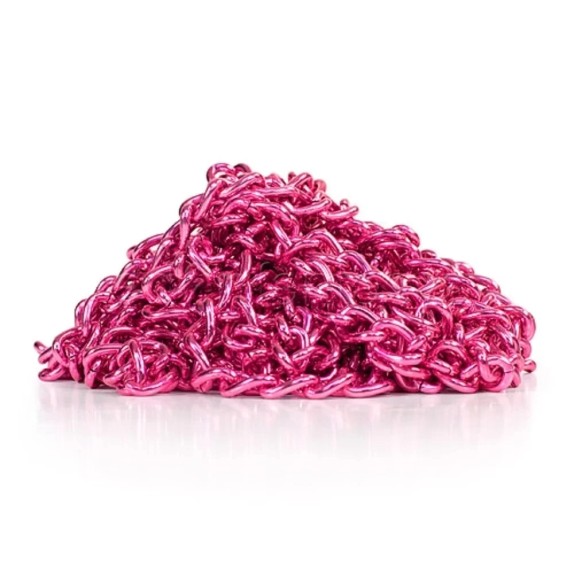 CORDA IN METALLO FUCSIA CATENA CON LUCCHETTO A CUORE ULTIMATE BONDAGE