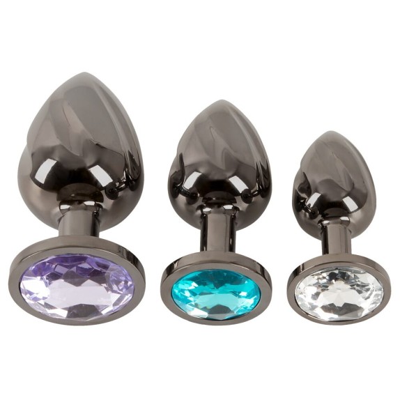 SET 3 PLUG ANALE CON PESO E GIOIELLO CON DESIGN A SPIRALE ANOS