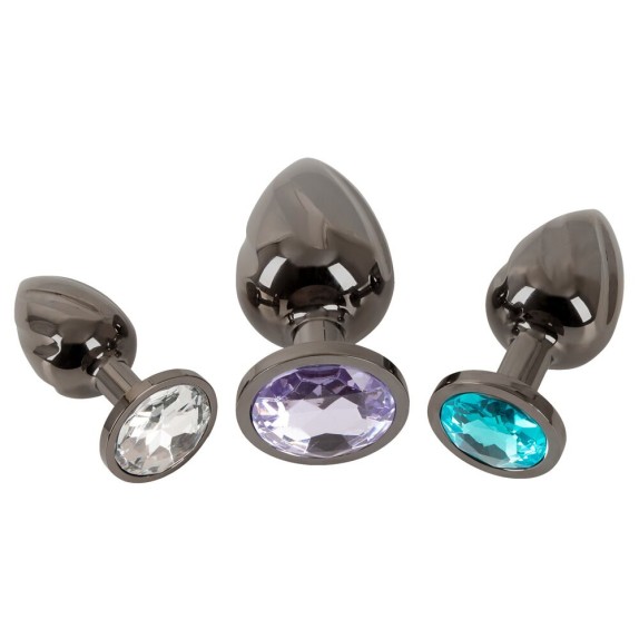 SET 3 PLUG ANALE CON PESO E GIOIELLO CON DESIGN A SPIRALE ANOS