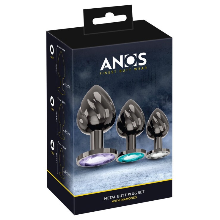 SET 3 PLUG ANALE CON PESO E GIOIELLO CON DESIGN A SPIRALE...