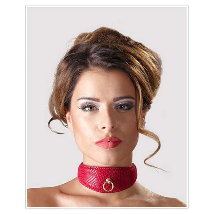 SEXY COLLARE IN CUOIO CON STAMPA SERPENTE 2